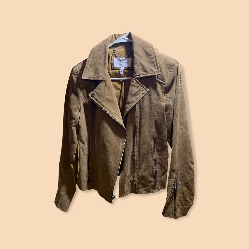 BCBG Chestnut Suede Coat